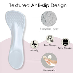 Niluks arch-support inserts cushion arches for fatigue relief during wear.
