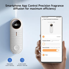 Nimin diffuser with HD display showing temperature and mist status