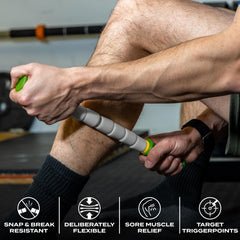 Nine for Nine massage stick 14in in gym bag for on-the-go recovery