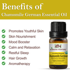 Nirvana Nurture Chamomile German essential oil added to bath for relaxation