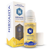 Nirvanta Natural Nerve Comfort Roll-On bottle ready for use with a fast-absorbing formula.