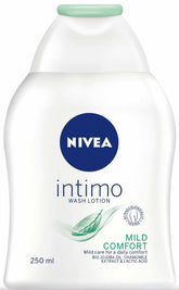 NIVEA Intimate Natural Daily Comfort cleanser bottle for gentle daily care and ease of use.