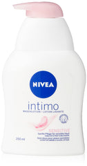 NIVEA Intimo Sensitive wash bottle with pump for easy, gentle cleansing.