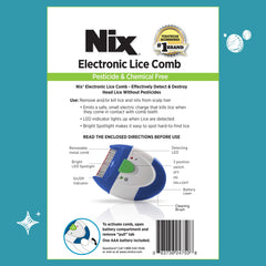 Nix Electronic Lice Comb packaging displaying 1-count box.