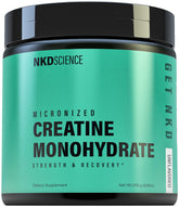 NKDScience Creatine Monohydrate powder bottle pour for quick energy during workouts