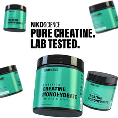 NKDScience Creatine Monohydrate powder micronized texture closeup for smooth mixing