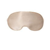 NMM Global mulberry silk sleep mask champagne side view for blackout comfort