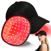 NNUSHK Red Light Cap on head showing scalp hair growth potential