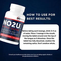 NO2U Bryan Nitraceuticals lozenges closeup shows easy mouth-dissolve delivery.