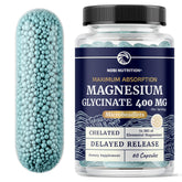 Nobi Nutrition Magnesium Glycinate 400mg bottle front highlights premium absorption
