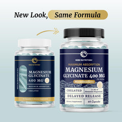 Nobi Magnesium Glycinate capsules close-up showing easy-to-swallow form