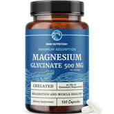 Nobi Magnesium Glycinate 500mg bottle front highlighting high absorption for daily support