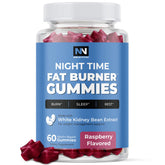 Nobi Nutrition Night Time Fat Burner bottle on nightstand signals sleep support and calm evenings