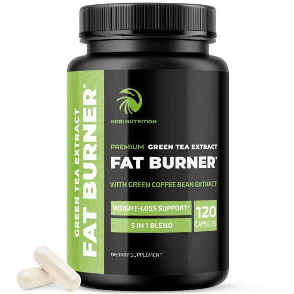 Nobi Nutrition Green Tea pills bottle for daily energy and metabolism support.