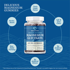 Nobi Nutrition magnesium 60mg elemental per serving supports overall body function