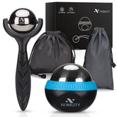 Nobility massage ball roller ice-therapy in action for cooling relief.