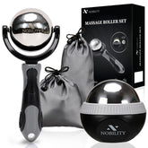 Nobility massage ball roller demonstrates cold therapy for tense muscles.