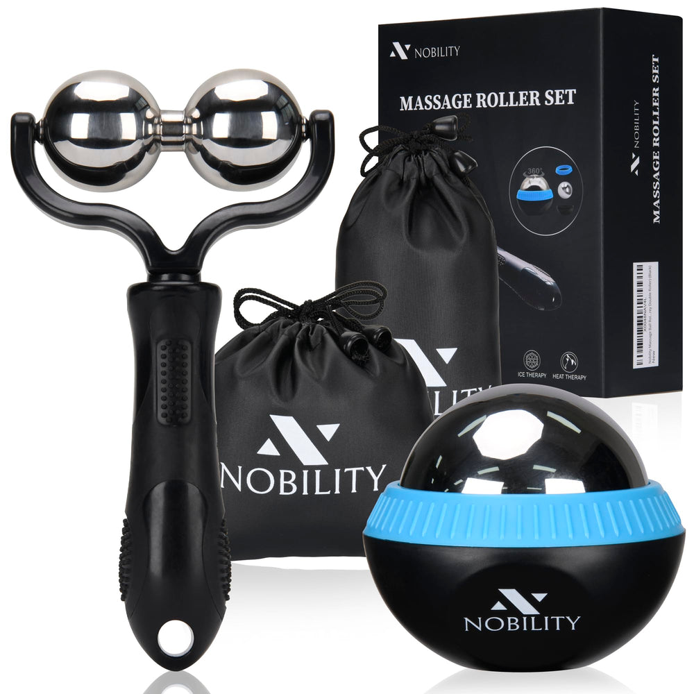 Nobility massage ball roller with ice-therapy focus for soothing deep tissue relief.