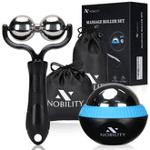 Nobility massage ball roller with ice-therapy focus for soothing deep tissue relief.