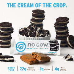 No Cow bar on a hiking trail suggests a protein-packed outdoor snack option