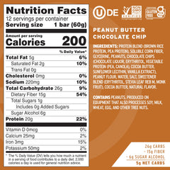 No Cow Upgraded peanut butter chocolate chip bar pack, convenient daily protein fuel.