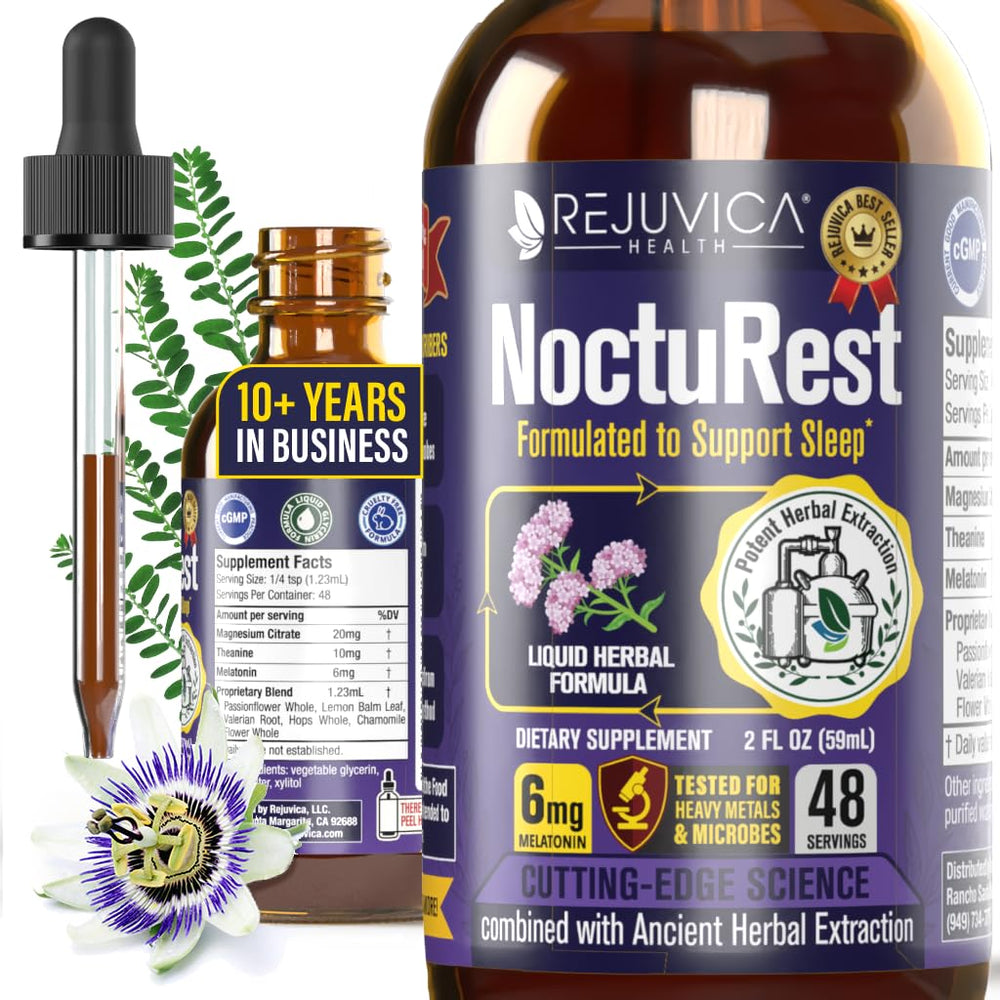 NoctuRest bottle pour illustrating fast-acting sleep support.