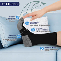 NOLUNT diabetic socks showing non-binding top for gentle support