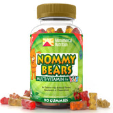 Nommy Bears strawberry-flavor gummy bear supports daily vitamins with kid-friendly taste.