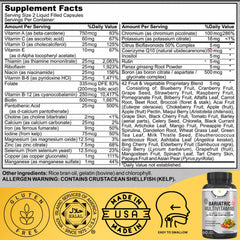 NOON VITAMINS frasco con cápsulas líquidas para consumo diario.