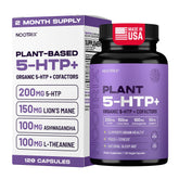 Nootrix Organic 5-HTP+ bottle pour promotes restful sleep and mood balance.