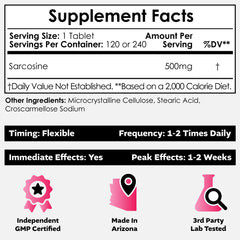 Close-up of Nootropics Depot Sarcosine chewables showing convenient daily dosing for cognitive support.