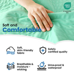 Noovirum washable underpads suitable for kids' bedwetting protection and gentle care.