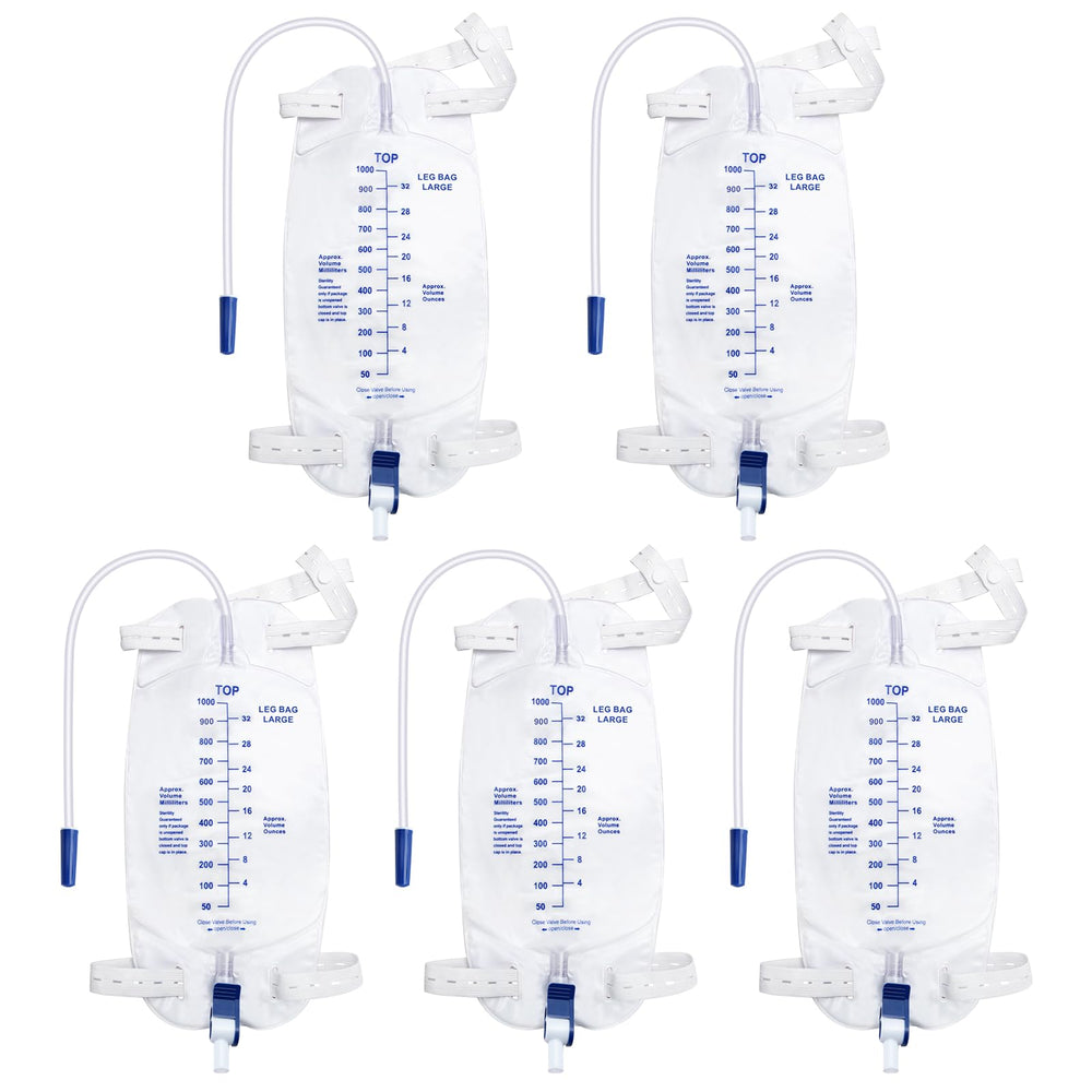 NorBeng catheter bag 5-pack for men legs with secure fit for daily activity