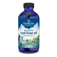 Nordic Naturals Arctic Cod Liver Oil orange bottle for heart and brain support