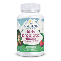 Nordic Naturals Kids Nordic Flora Probiotic Gummies front bottle showing daily gut support