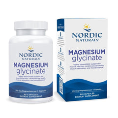 Nordic Naturals magnesium glycinate capsules front bottle for convenient daily use