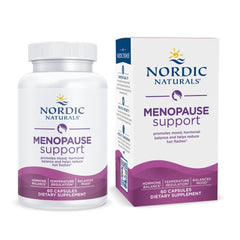Nordic Naturals Menopause Support bottle front view showing plant-based blend for daily balance