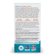 Nordic Naturals Omega-3 Phospholipids label highlights non-GMO, gluten-free ingredients