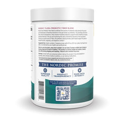 Nordic Naturals prebiotic powder dissolving in hot or cold liquid