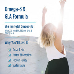 Pouring ProEFA 3-6-9 lemon soft gels shows convenient use