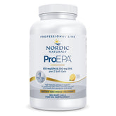 Nordic Naturals ProEPA Lemon softgels bottle supports heart health and mood.