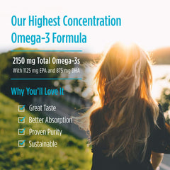 Front label of Nordic Naturals ProOmega 2000 highlighting high potency.