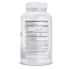 Nordic Naturals ProOmega-D Lemon bottle label details emphasizing purity and non-GMO