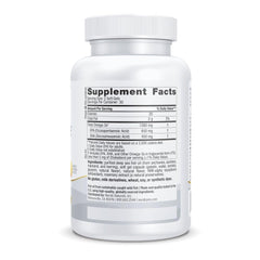 Nordic Naturals ProOmega lemon soft gels label close-up highlighting EPA and DHA content