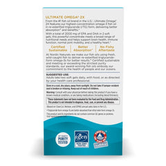 Nordic Naturals Ultimate Omega 2X soft gels with lemon flavor on display