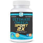 Nordic Naturals Ultimate Omega Sport 2X lemon bottle pour shows easy athlete dosing.