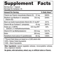 Close-up of Nordic Naturals Vitamin B Complex capsules for easy daily use.