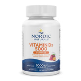 Nordic Naturals Vitamin D3 5000 Gummies bottle view highlights flavor and daily use