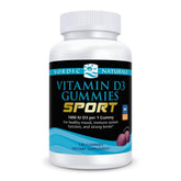 Nordic Naturals Vitamin D3 Gummies Sport bottle front showing wild berry flavor and bottle design