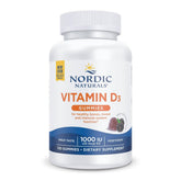 Nordic Naturals Vitamin D3 Gummies Wild Berry bottle: convenient daily chewable with 1000 IU D3